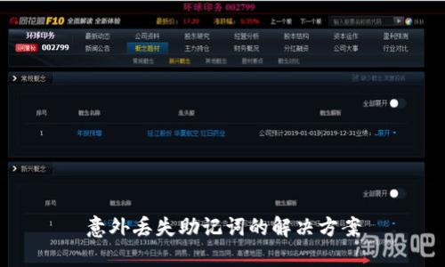 意外丢失助记词的解决方案